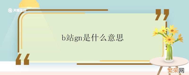 b站gn是什么意思 B站全称是什么