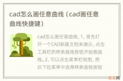 cad画任意曲线快捷键 cad怎么画任意曲线