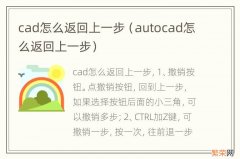 autocad怎么返回上一步 cad怎么返回上一步