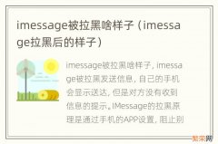 imessage拉黑后的样子 imessage被拉黑啥样子