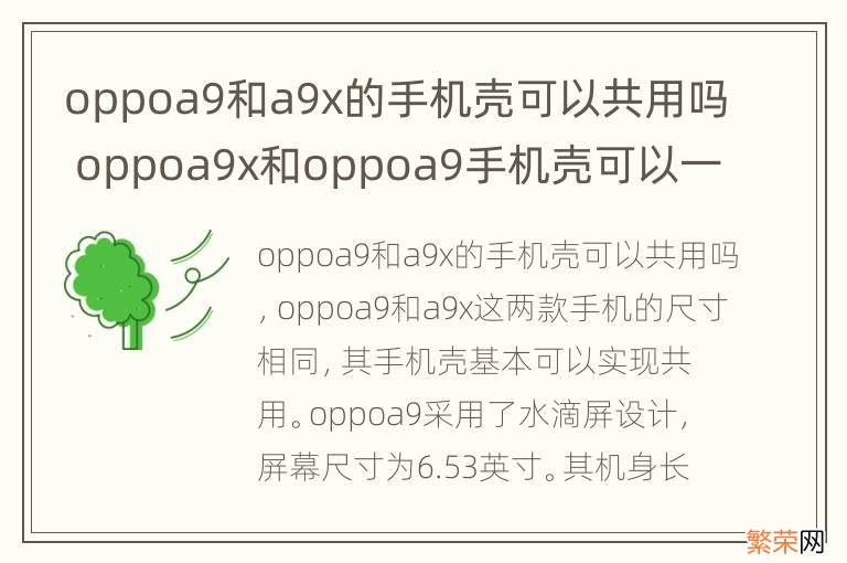 oppoa9和a9x的手机壳可以共用吗 oppoa9x和oppoa9手机壳可以一样吗