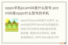 oppo手机pcam00是什么型号 pcem00是oppo什么型号的手机