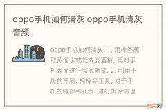 oppo手机如何清灰 oppo手机清灰音频