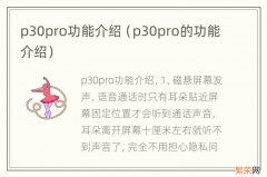 p30pro的功能介绍 p30pro功能介绍
