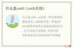 uwb天线 什么是uwb