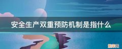 安全生产双重预防机制是指什么 安全生产双重预防机制是指什么和什么