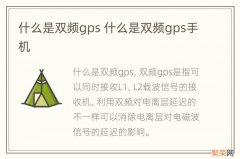 什么是双频gps 什么是双频gps手机