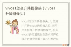 vivos1升降摄像头 vivos1怎么升降摄像头