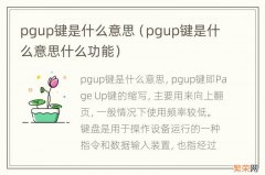 pgup键是什么意思什么功能 pgup键是什么意思