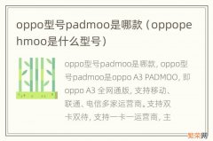 oppopehmoo是什么型号 oppo型号padmoo是哪款
