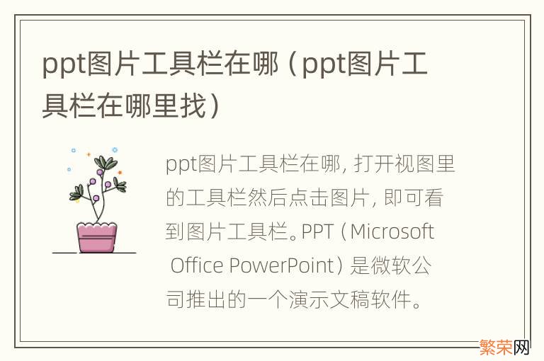 ppt图片工具栏在哪里找 ppt图片工具栏在哪