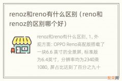 reno和renoz的区别哪个好 renoz和reno有什么区别