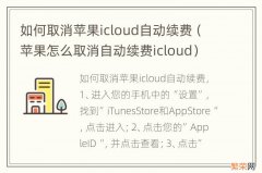 苹果怎么取消自动续费icloud 如何取消苹果icloud自动续费