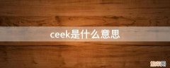 checker的中文是什么 ceek是什么意思