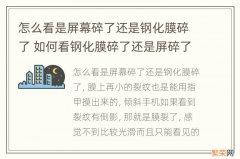 怎么看是屏幕碎了还是钢化膜碎了 如何看钢化膜碎了还是屏碎了