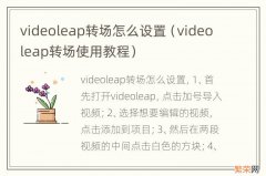 videoleap转场使用教程 videoleap转场怎么设置