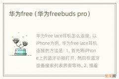 华为freebuds pro 华为free