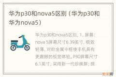 华为p30和华为nova5 华为p30和nova5区别