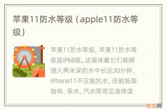 apple11防水等级 苹果11防水等级