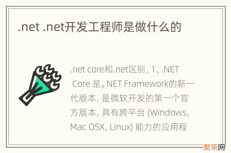 .net .net开发工程师是做什么的