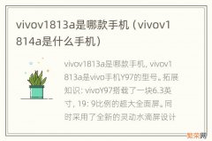 vivov1814a是什么手机 vivov1813a是哪款手机