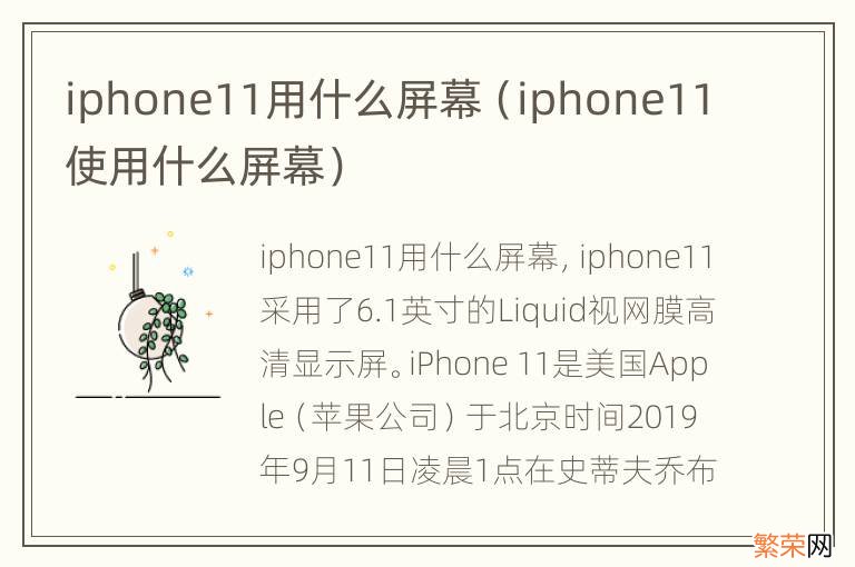 iphone11使用什么屏幕 iphone11用什么屏幕