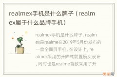 realmex属于什么品牌手机 realmex手机是什么牌子
