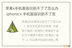 苹果x手机面容识别不了了怎么办 iphone x 手机面容识别不了怎么办