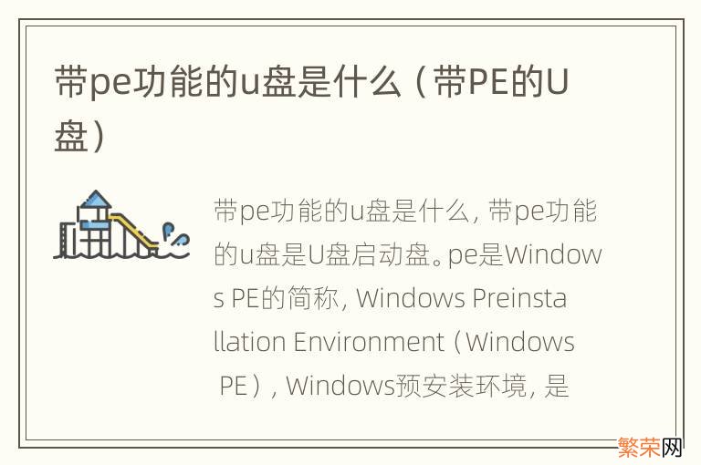 带PE的U盘 带pe功能的u盘是什么