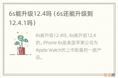 6s还能升级到12.4.1吗 6s能升级12.4吗