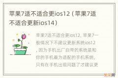 苹果7适不适合更新ios14 苹果7适不适合更ios12