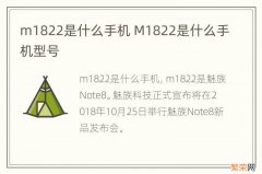 m1822是什么手机 M1822是什么手机型号