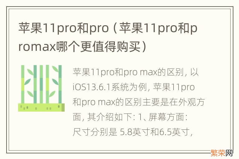 苹果11pro和promax哪个更值得购买 苹果11pro和pro