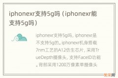 iphonexr能支持5g吗 iphonexr支持5g吗