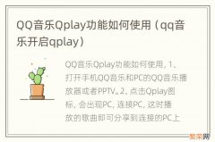 qq音乐开启qplay QQ音乐Qplay功能如何使用