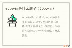 Ecowin ecowin是什么牌子