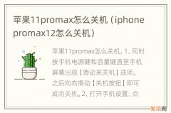 iphonepromax12怎么关机 苹果11promax怎么关机