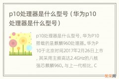 华为p10处理器是什么型号 p10处理器是什么型号