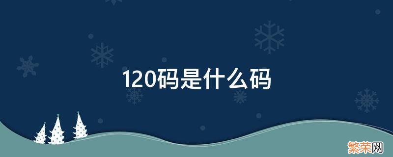 120码是什么码 120码是什么码数