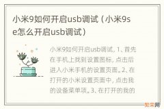 小米9se怎么开启usb调试 小米9如何开启usb调试