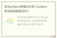 p30pro有没有信息指示灯 华为p30pro有指示灯吗