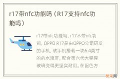 R17支持nfc功能吗 r17带nfc功能吗