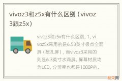 vivoz3跟z5x vivoz3和z5x有什么区别