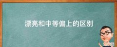 漂亮和中等偏上的区别 长相中等和中等偏上的区别