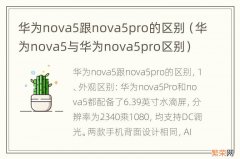 华为nova5与华为nova5pro区别 华为nova5跟nova5pro的区别