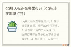 qq标志在哪里打开 qq聊天标识在哪里打开