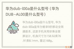 华为DUB—AL00是什么型号 华为dub-l00a是什么型号