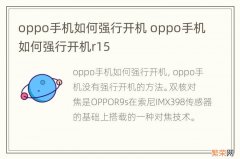 oppo手机如何强行开机 oppo手机如何强行开机r15