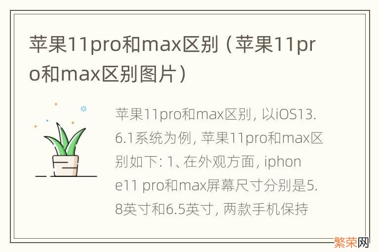 苹果11pro和max区别图片 苹果11pro和max区别