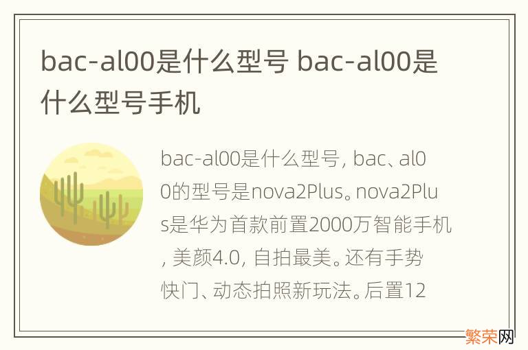 bac-al00是什么型号 bac-al00是什么型号手机